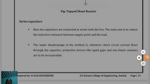 Lecture Video_15EE81_Module-4__Methods of Voltage Control by Reactive Power Injection_Gunasekari R