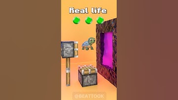 Minecraft vs Real Life in Nether 3D Animation🔥🔥😱