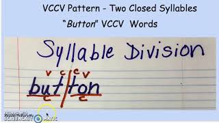 Dividing Vccv Words