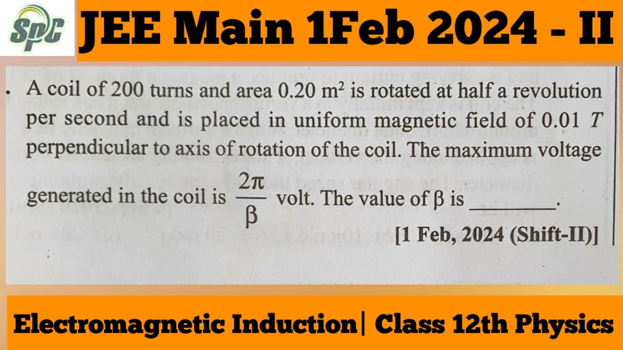 a-coil-of-200-turns-and-area-0-20-m-2-is-rotated-at-half-a-revolution