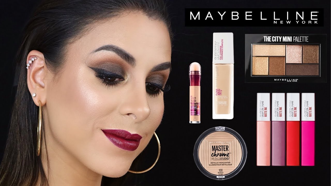 Maquillaje con 1 marca: MAYBELLINE · Favoritos + Productos Nuevos + Reviews  + Tutorial 