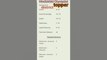 Hindustan olympiad distinct topper 2023. #topper #district#2030 #hindustan #olympiad #trending#viral