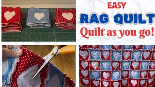 How To Make A Rag Quilt With Hearts Easy