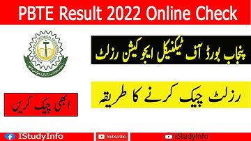 PBTE Result 2022 Online Check