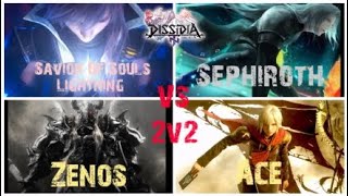 Dissidia NT lightning & Sephiroth VS Zenos & Ace 2v2 match