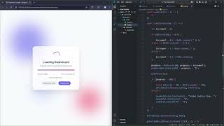 Loading Animation Dashboard using HTML, CSS, JS