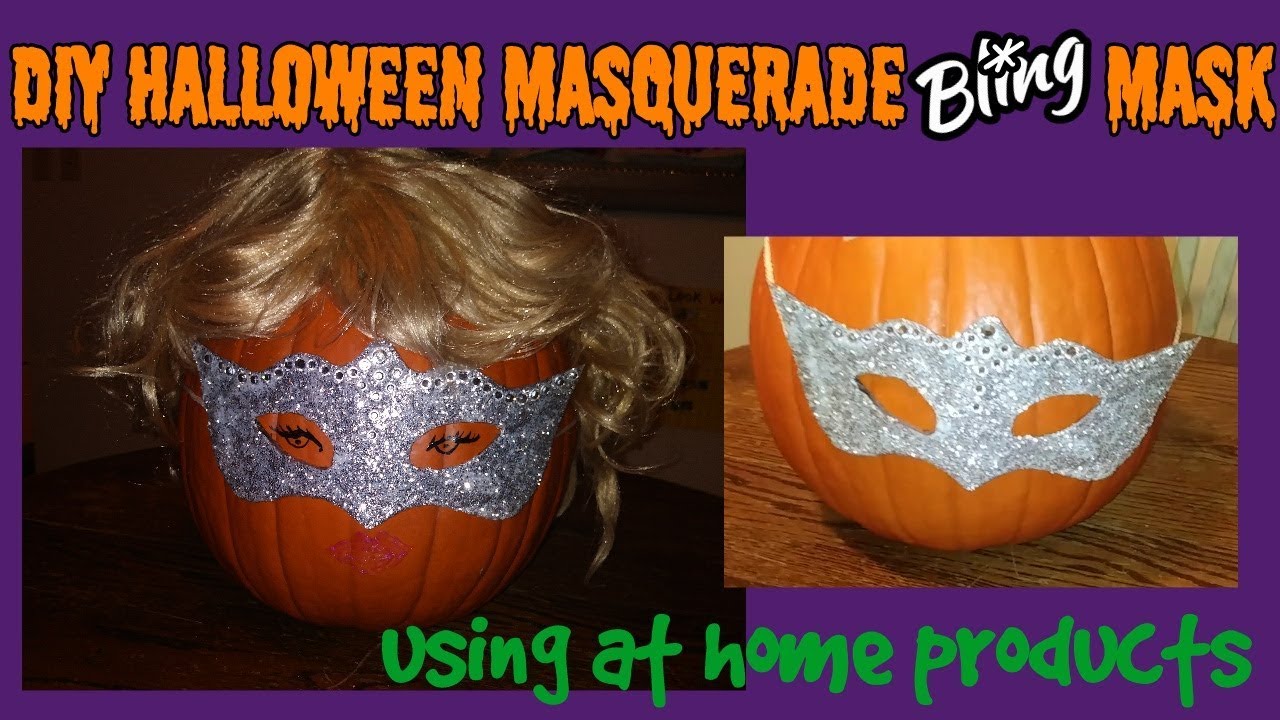 DIY Halloween Masquerade Bling Mask using HOT GLUE - YouTube