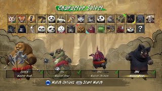 ALL MASTERS BATTLE  KUNGFU PANDA GAMEPLAY
