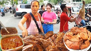 Yummy Both! Beef BBQ Family vs Pork BBQ Family  Cambodian Street Food