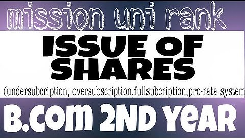 Issue of share 07 | b.com second year | srtmun University nanded | by da2 academy
