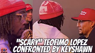 🔥HEATED🔥"SCARY" TEOFIMO LOPEZ CONFRONTED BY KEYSHAWN DAVIS IN NEW YORK "HES SCARY MAN" #teofimolopez