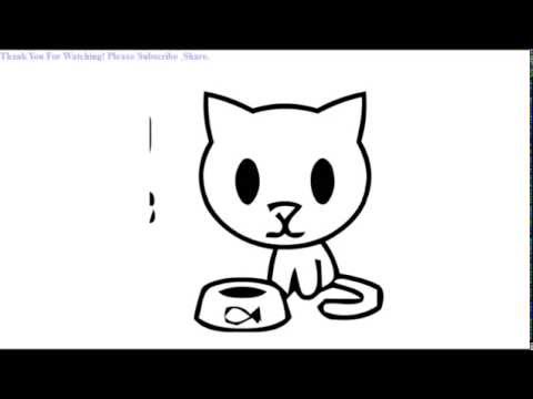 How to Draw a cute cat - YouTube