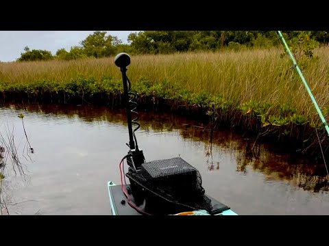 Navigating Skinny Water with a Transom Mount Trolling Motor by SUP Customs.