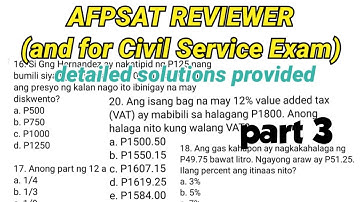 AFPSAT Reviewer you dont want to miss | also for Civil Service Exam | Must Watch part3