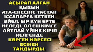 картинка: АСЫРАП АЛҒАН ҚЫЗЫН АТА-ЕНЕСІНЕ ТАСТАП ІССАПАРҒА КЕТКЕН ӘЙЕЛ БІР КҮН ЕРТЕ КЕЛЕДІ ОЛ ЕШКІМГЕ АЙТПАЙ