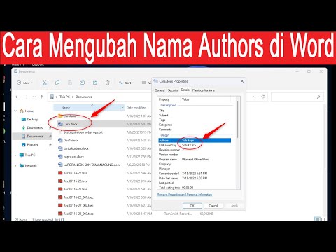 Video: Bagaimana cara mengubah penulis dalam dokumen Word?