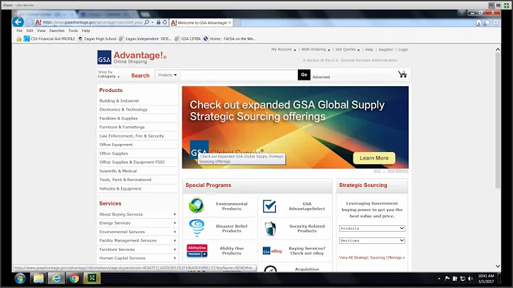 Requisitions with GSA Global Supply