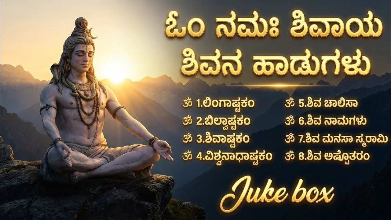 ಓಂ ನಮಃ ಶಿವಾಯ - ಅತ್ಯಂತ ಶಕ್ತಿಯುತ ಶಿವನ ಹಾಡುಗಳು |shri Shivana Bhakti Jeetegalu in kannada Jukebox
