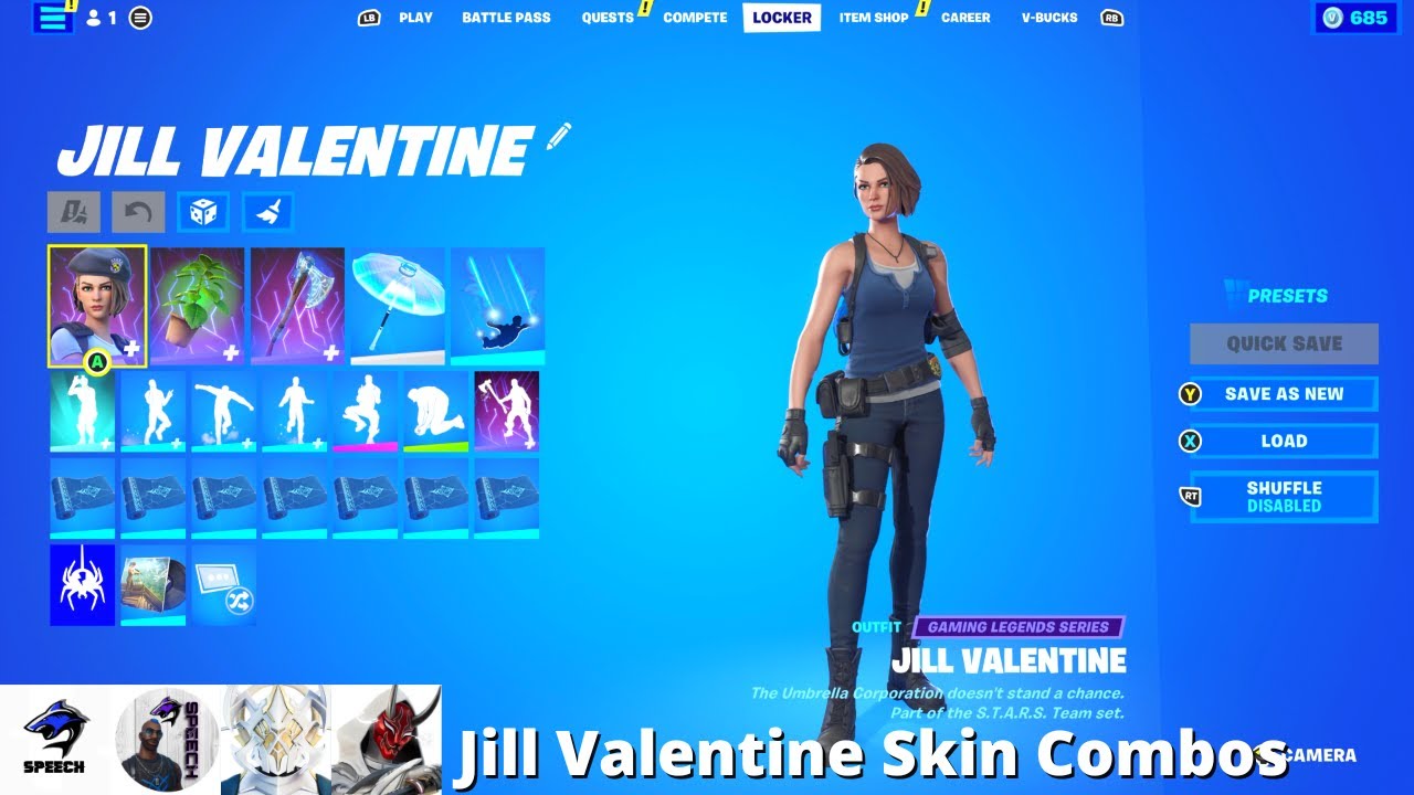 Jill Valentine - Locker - Fortnite Tracker