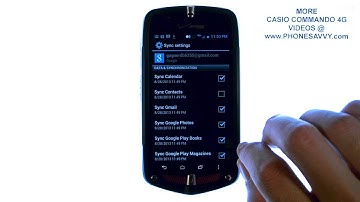 Casio Commando 4G - How Do I Sync My Contacts With Gmail