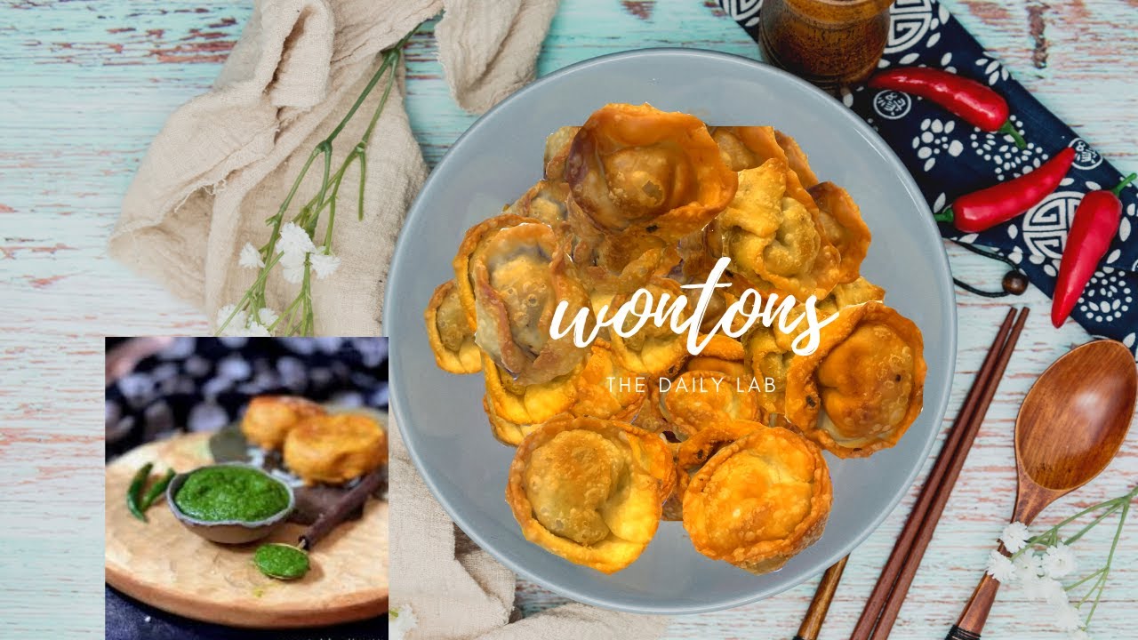 Crispy Vegetable Wontons | Chinese | वेजिटेबल वोटॉन्स बनाने की विधि | The Daily Lab