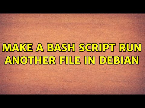 Make a bash script run another file in Debian - YouTube