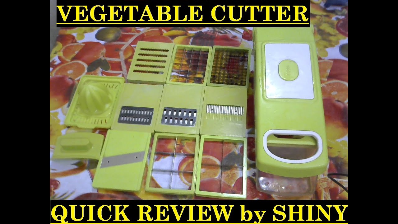 Vegetable cutter/fruit cutter/chopper/dicer quick smart review/demo/cutter in Indian kitchen- shiny