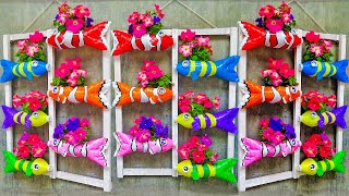 Recycle Plastic Bottles into Beautiful Fish-Shaped Flower Pots Making for Garden | Garden Design