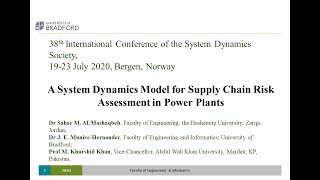 System Dynamics Model for Supply Chain Risk Assessment in Power Plants.