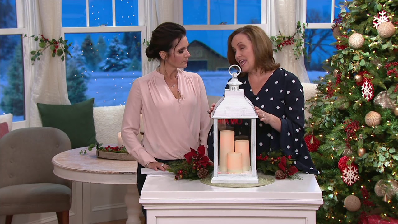 Candle Impressions Large Indoor/ Outdoor Lantern with 3 Candles on QVC