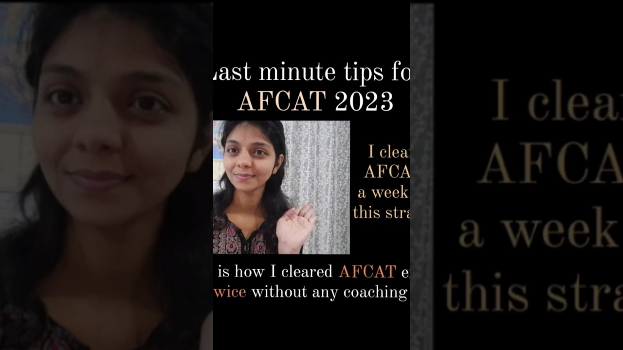 This is how I cleared AFCAT//Last min tips for AFCAT 