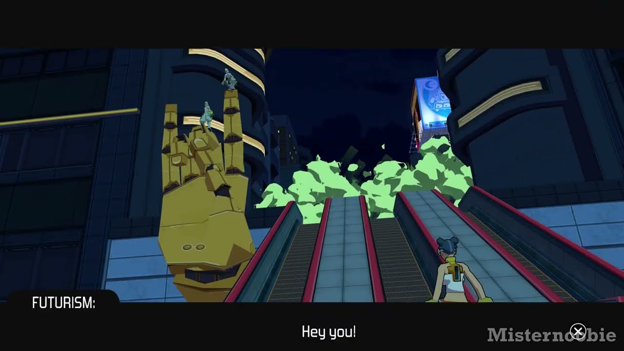 Bomb Rush Cyberfunk: Defeat FUTURISM Girl in a Race Challenge