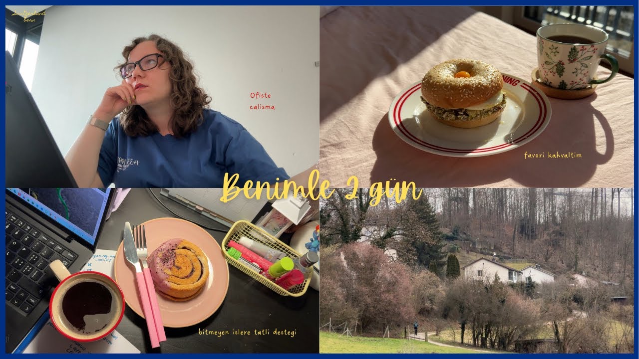 Yine hastayım ama çalışmam lazım 🤧| benimle iki gün, bitmeyen işler ve ofis🥐🥯👩‍💻