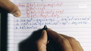 Simplify (2x-3y)3 - 18xy(2x-3y)
