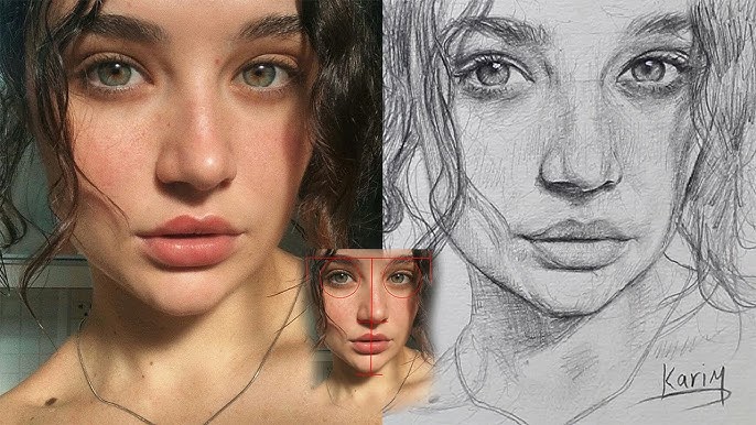 Learn to draw a portrait with pencils