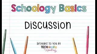 How to Create a Discussion in Schoology