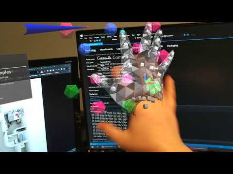HoloLens 2 Eye-tracking Demo 1 (with about 1 inch reprojection error)