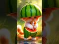 Melon Kitty Rescues a Puppy in the Rain 🌧️🐱🐶 | Heartwarming Cartoon Short  #cat #cartoon #cute