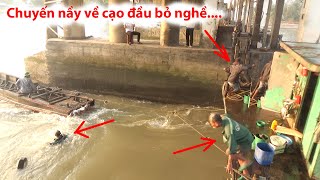 Thoát nạn vì bình tĩnh bám vào xuồng khi phà va chạm vào cống