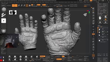 Star Wars: Storm Trooper Sculpting in Zbrush Part-12 -- Gloves Detail Damage