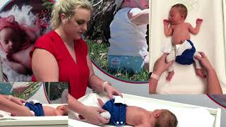 How to put an all-in-two (AI2) cloth nappy on a newborn