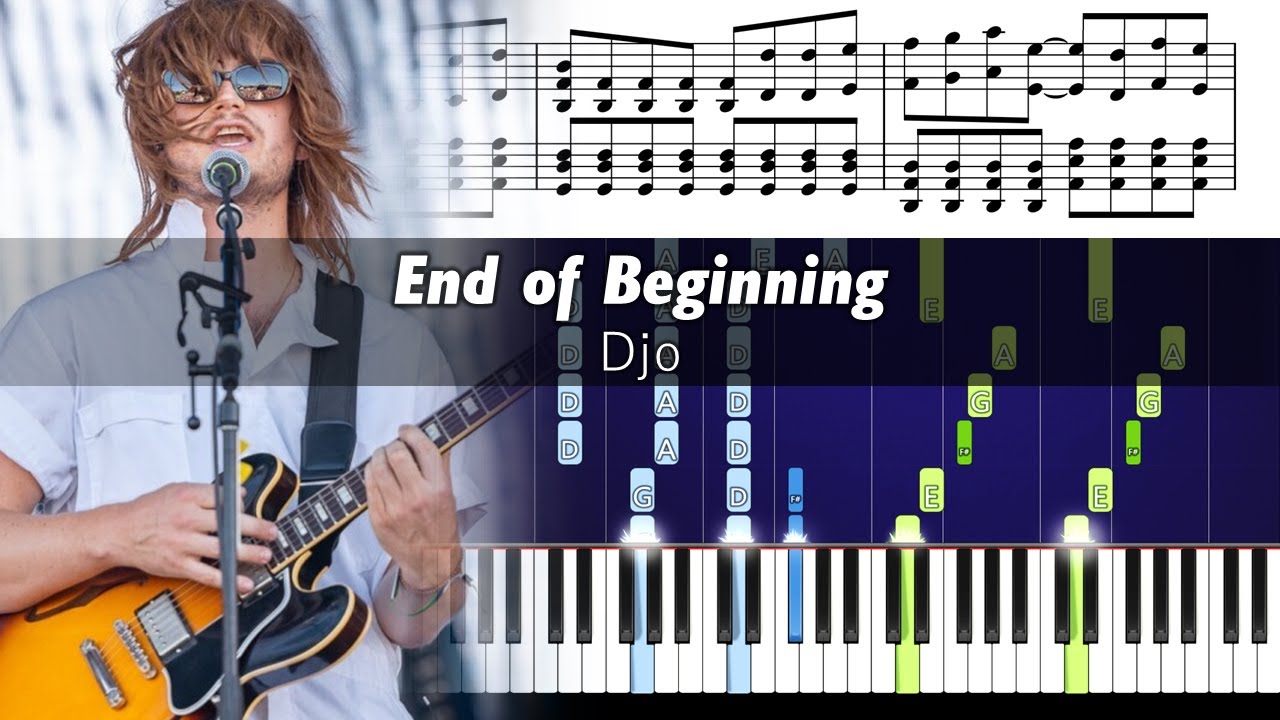 Djo - End of Beginning - Piano Tutorial with Sheet Music