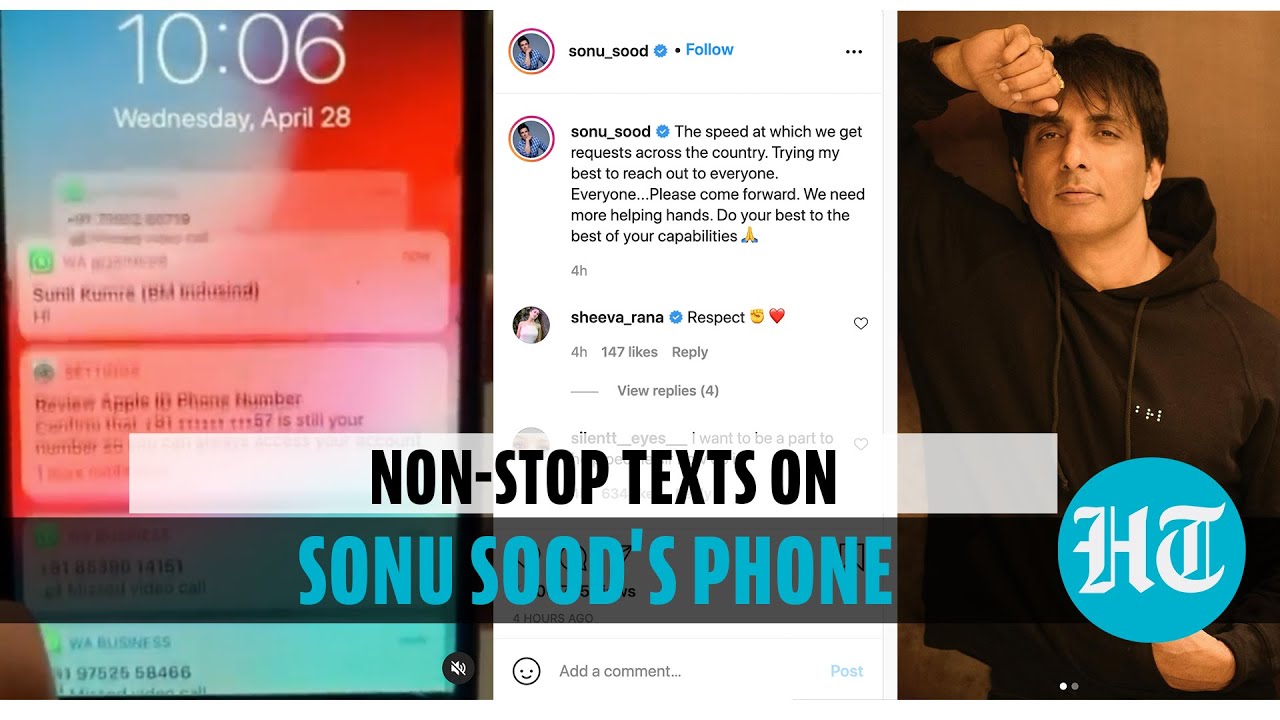 Watch: Sonu Sood's phone continues to beep with pleas for help, actor posts video