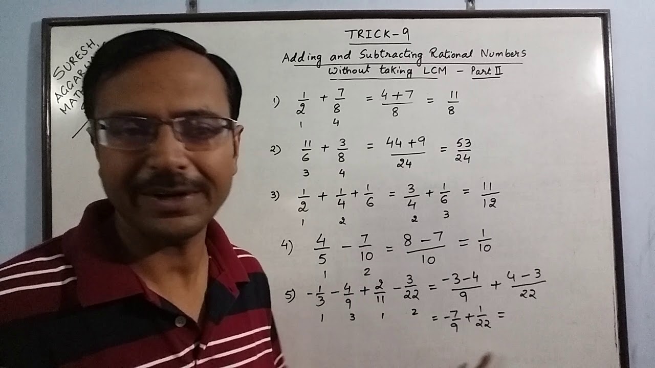 SHORTEST METHOD - Add, Subtract and Compare Fractions