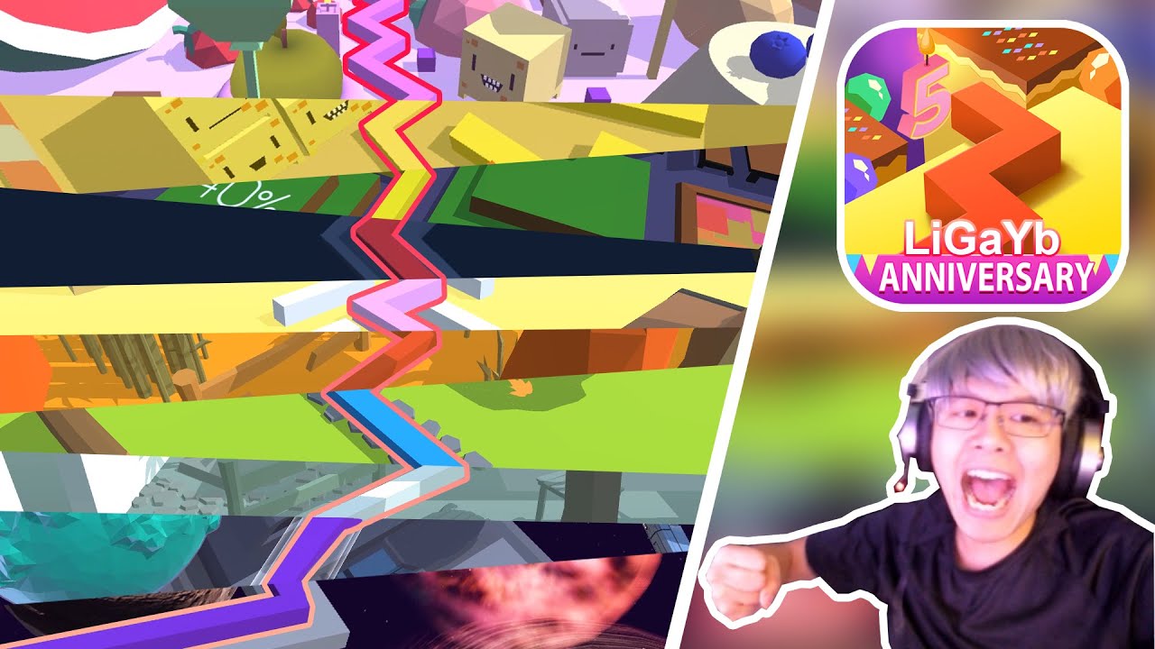 Dancing Line Fanmade - The 5th Anniversary (LiGaYb) | Fanmade VS Original