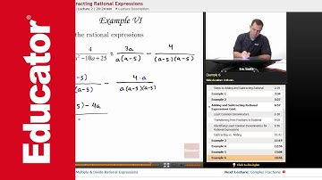 "Adding & Subtracting Rational Expressions" | Algebra 1 with Educator.com