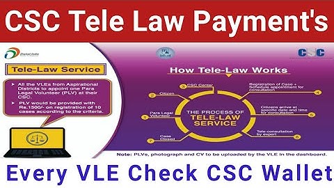 CSC Tele Law Payment Received Live Payment prof for csc Tele Law