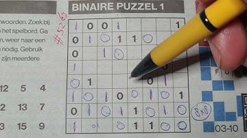 (#5269) Monday. Binary01 Sudoku puzzle. Bonus Extra edition. 10-03-2022 Extra part 3 of 4