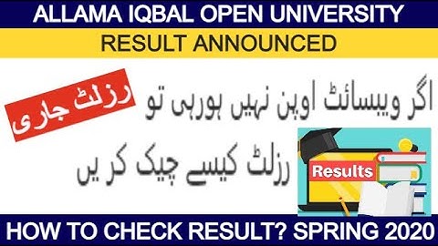 AIOU B.ED RESULT ANNOUNCED FOR SEMESTER SPRING 2020