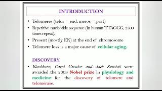 Telomeres // a slide show of telemeres // a series of short science videos
